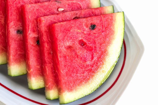 Verse plakjes van rijp zoete watermeloen. — Stockfoto