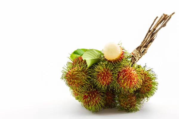 Świeże słodkie rambutan, owoce tropikalne. — Zdjęcie stockowe