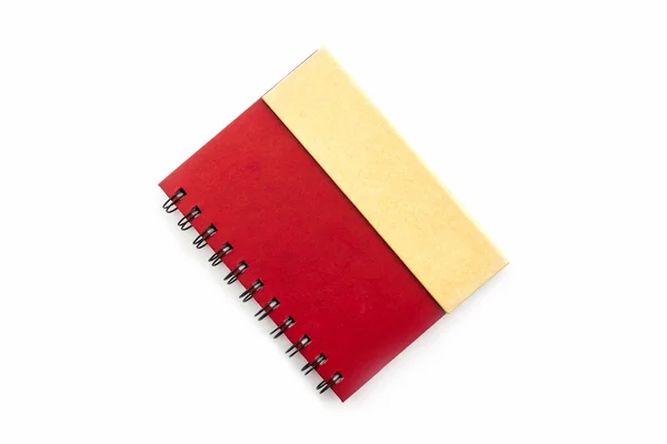 Libro diario rojo sobre fondo blanco . —  Fotos de Stock