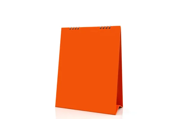 Orange blank paper desk spiral calendar. — Stock Photo, Image