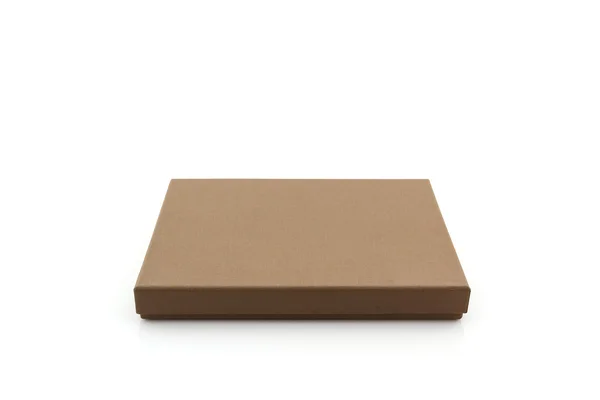 Brown paper box on white background. — Stock Photo, Image