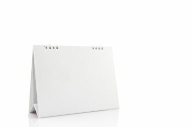 Boş kağıt masa sarmal takvimi.