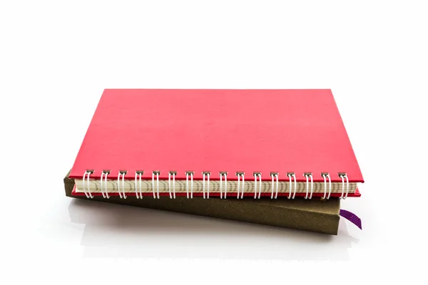 Livro diário de vermelho e marrom. — Stockfoto