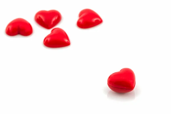 Red heart on white background. — Stock Photo, Image