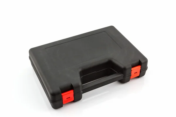 Black tool box, plastic case . — Stock Photo, Image