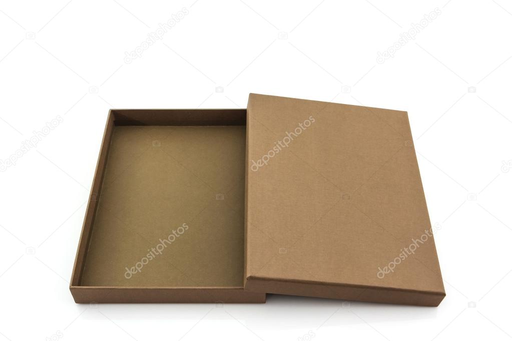 Brown paper box .
