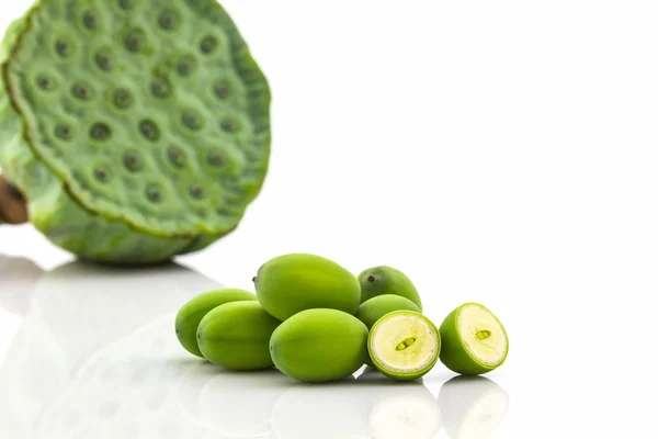 Calyx, Lotus seeds green. — Stock Photo, Image