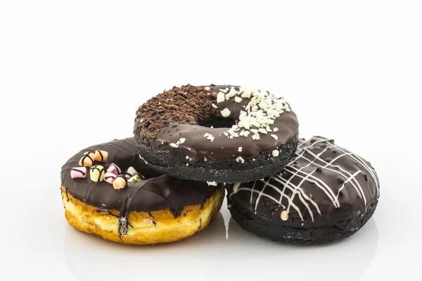 Chocolate donut med strössel . — Stockfoto