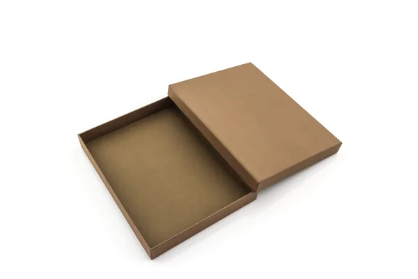 Boîte en papier brun . — Photo