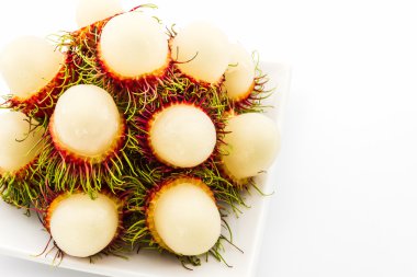 taze tatlı rambutan, tropikal meyve .