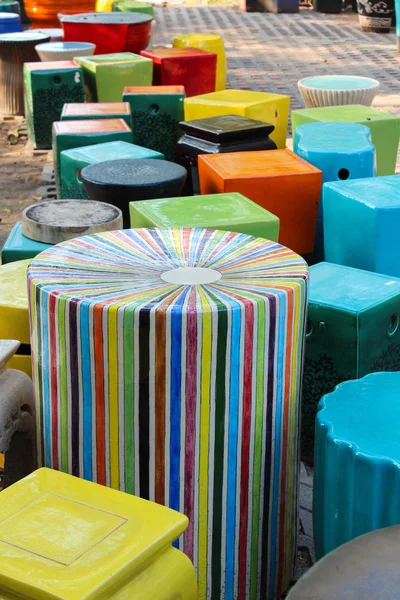 Ceramic chairs. — Stock Photo, Image