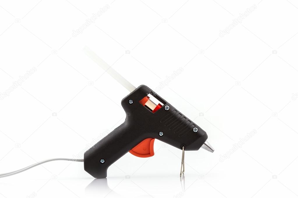 Electric hot glue gun .