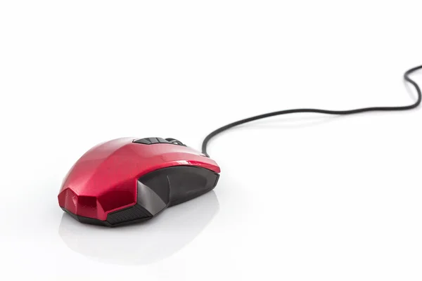 Rojo contemporáneo con ratón de ordenador negro  . — Foto de Stock