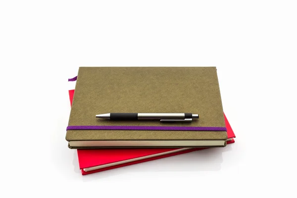 Group of book with pen. — Stock Photo, Image