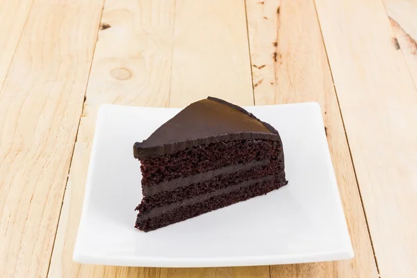 Kawałek ciasto czekoladowe. — Zdjęcie stockowe
