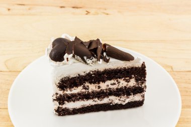 Çikolatalı pasta dilimi.