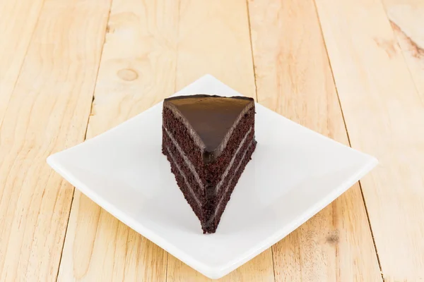 Chocolate cake slice. — Stock Photo, Image