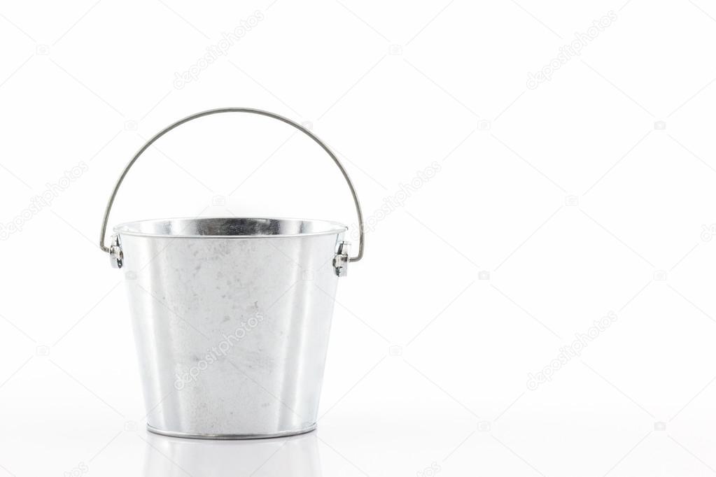 Metal zinc bucket.