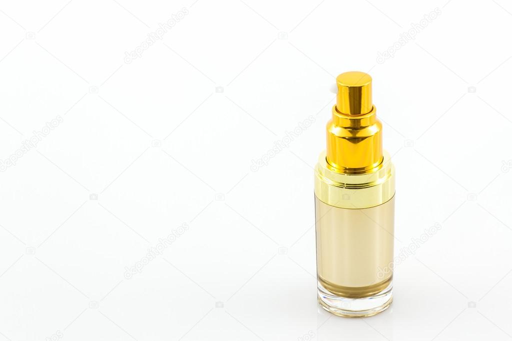 Cosmetics bottle, Golden Blank packaging bottle.