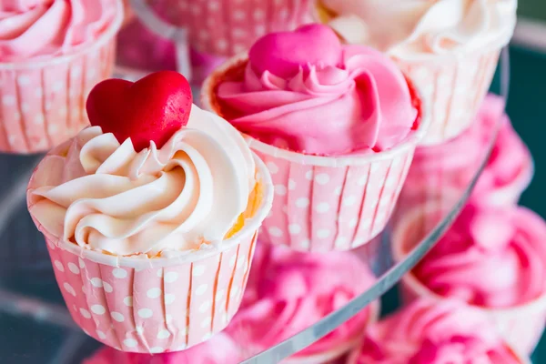 Coloré de gâteau de tasse sucrée . — Photo