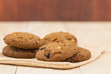 Çikolata parçacıklı kurabiye. .