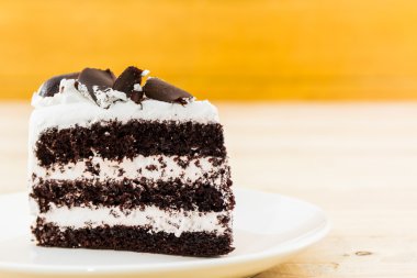 Çikolatalı pasta dilimi.