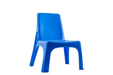 mavi plastik sandalye.