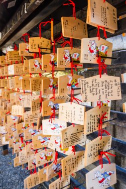 Kiyomizu-dera Tapınağı Kyoto, Japonya - 24 Ekim 2014: bir Japon