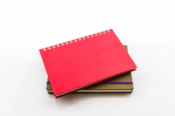 Livro diário de vermelho e marrom. — Stockfoto