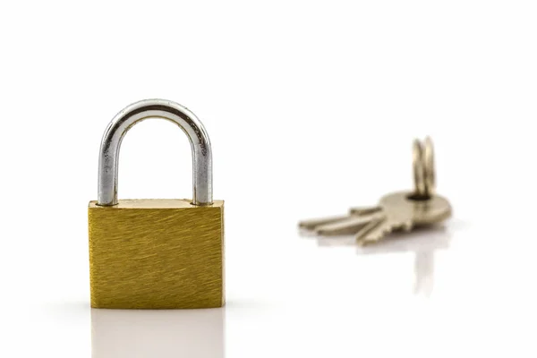 Close up key and lock. — Stock Photo, Image