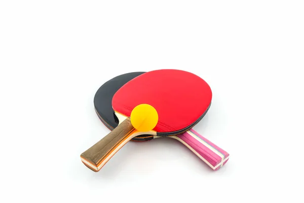 Table tennis (ping-pong) racket and a ball. — Stock Photo, Image