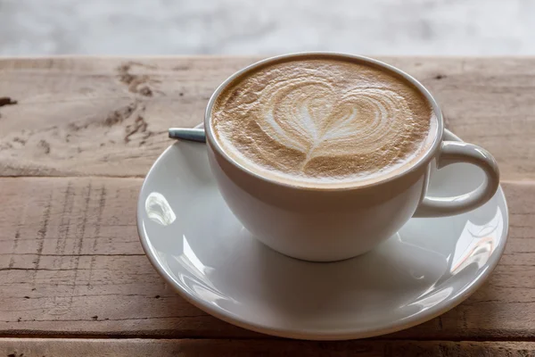 Cappuccino vagy latte kávé. — Stock Fotó