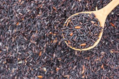 bir tahta kaşık pirinç berry.