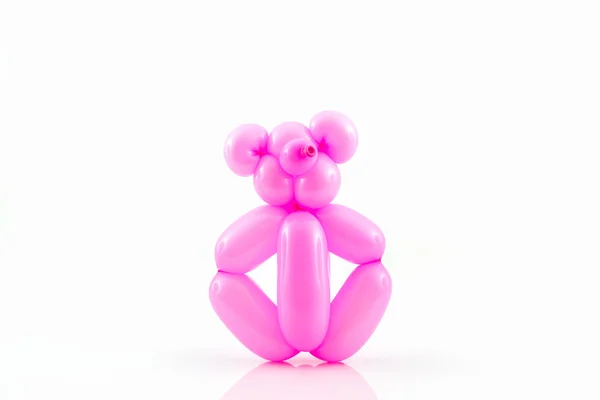 Balloon animal of pink bear. — Stock Photo, Image