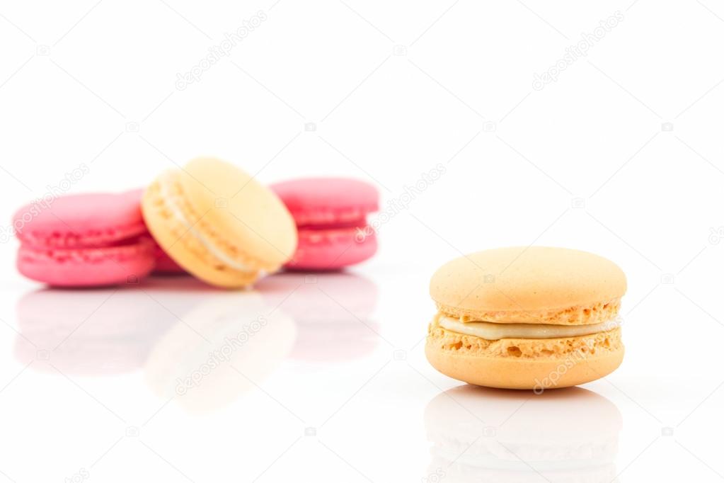 Sweet and colourful french macaroons or macaron.