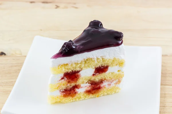 Blueberry Cake slice. — Stock Photo, Image