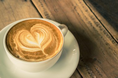 cappuccino veya sütlü kahve.