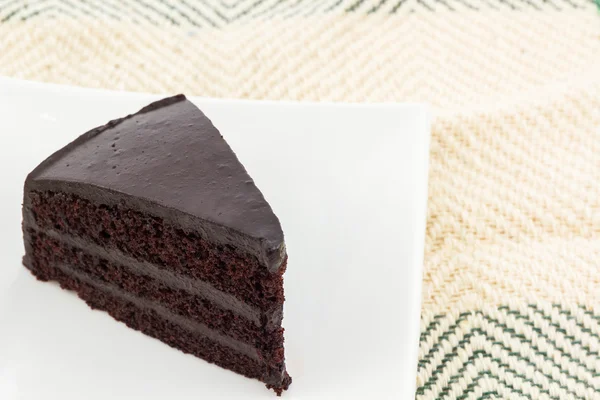 Chocolate cake slice. — Stock Photo, Image