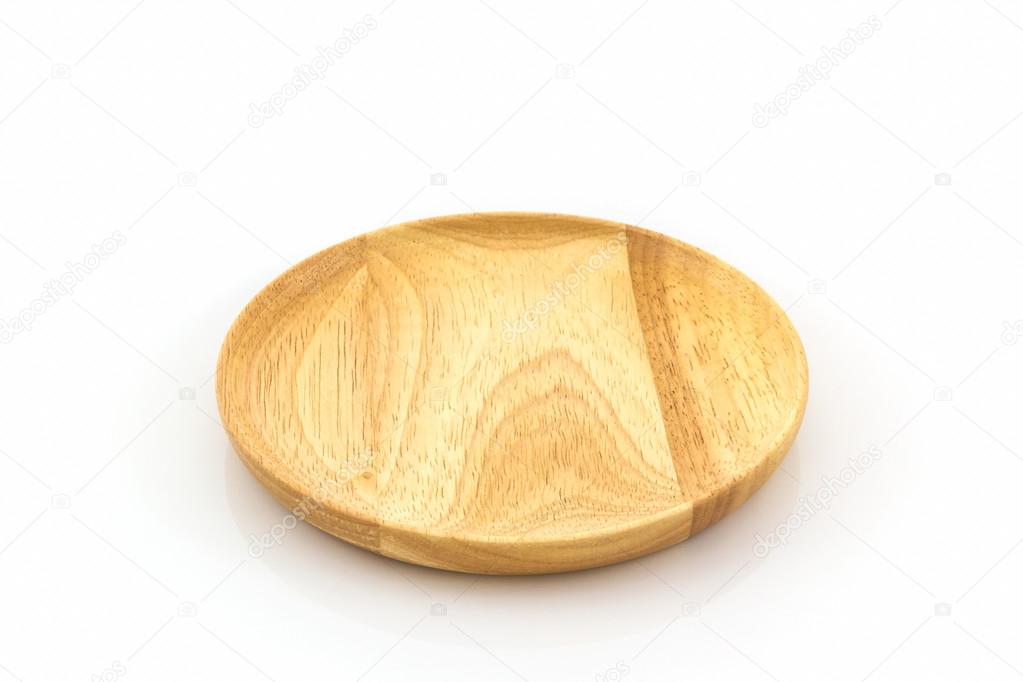 Empty wooden plate.