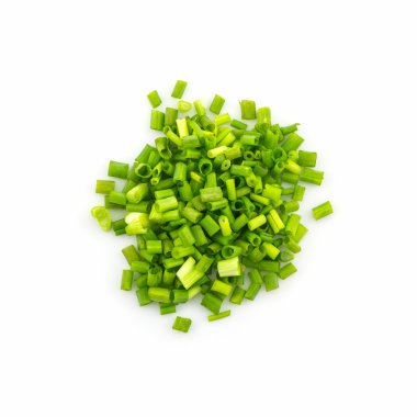 doğranmış taze soğan.