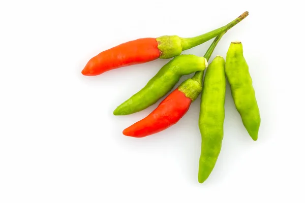 Röd chili och grön chili. — Stockfoto