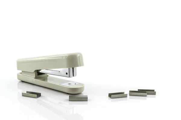 White Stapler with staples wires. — Stock Photo, Image