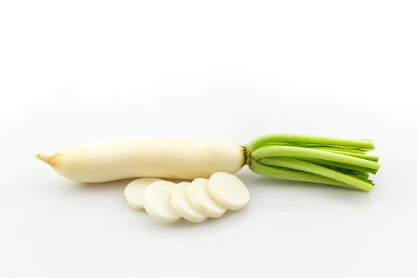 Daikon rzodkiewka, Raphanus sativus L. — Zdjęcie stockowe