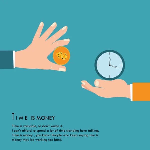 El tiempo es dinero. — Archivo Imágenes Vectoriales