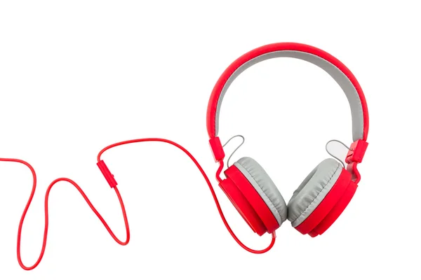 Red Headphones. — Stock Photo, Image
