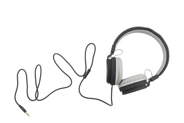 Czarny słuchawki. — Zdjęcie stockowe