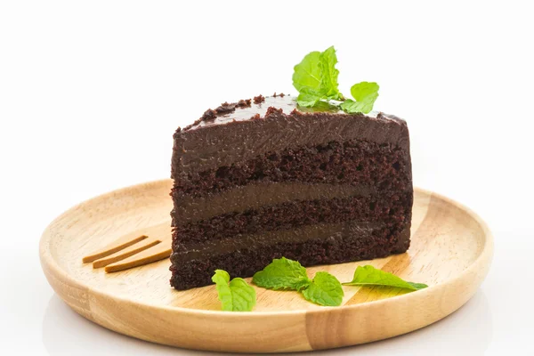 Chocolate cake slice. — Stock Photo, Image