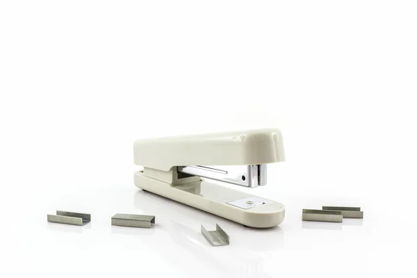 White Stapler with staples wires. — Stock Photo, Image