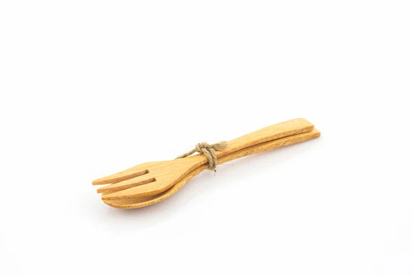 Wooden spoon and fork. — Stock Photo, Image