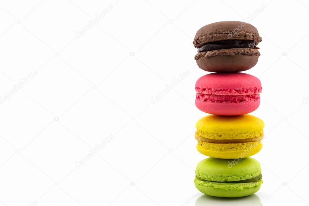 Sweet and colourful french macaroons or macaron.